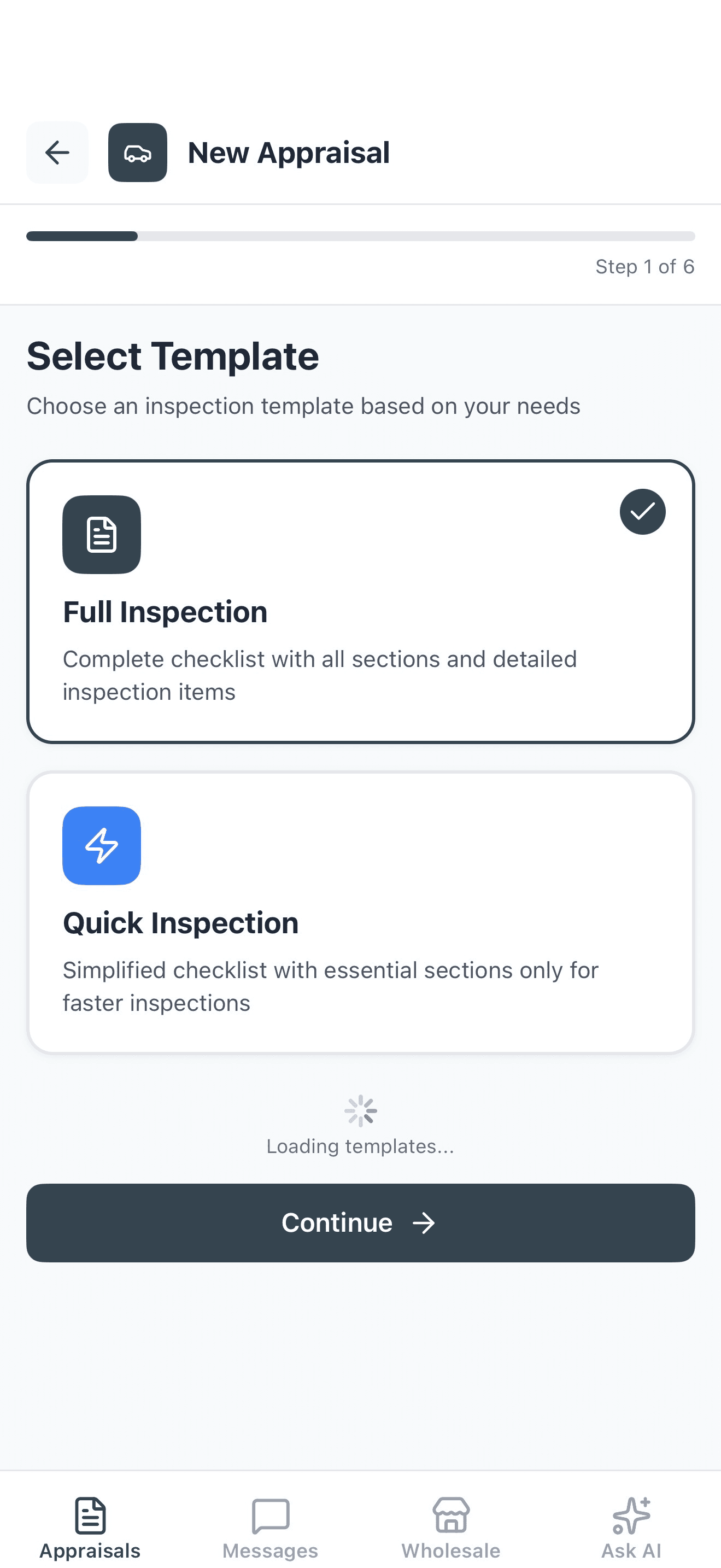 CarAppraisal Mobile App